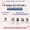  Eleição na Camed até quinta-feira. Vote chapa 2
